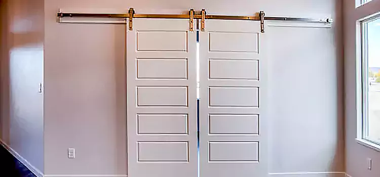 Glass Barn Door with Installation Hardware Kit Royal Oak